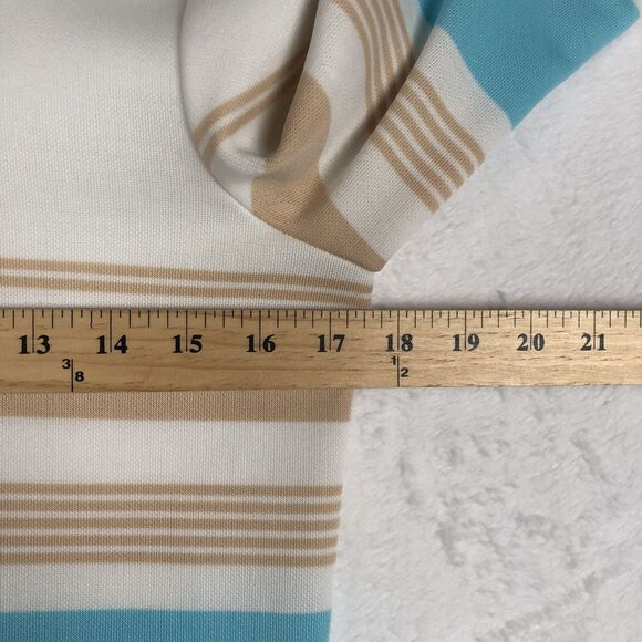 VTG EL MAR 70s MCM‎ Top Women's Sz S Striped Full Zip 1/2 Sleeve Collar Knit - Picture 7 of 8